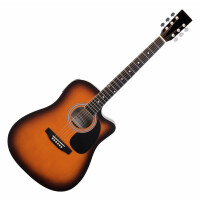 Classic Cantabile WS-10SB-CE Westerngitarre sunburst mit Tonabnehmer