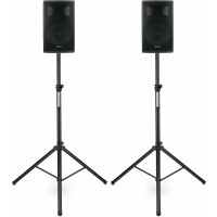 Pronomic E-210 MA 10" altavoz activo de 400 vatios set con soportes