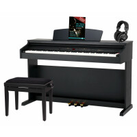 Classic Cantabile DP-50 SM Piano digital negro mate set con banqueta y auriculares