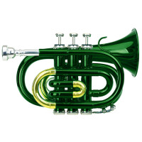 Classic Cantabile Brass TT-400 trompeta de bolsillo verde