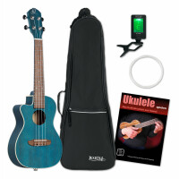 Ortega RUOCEAN-CE-L Linkshänder Konzert Ukulele Set