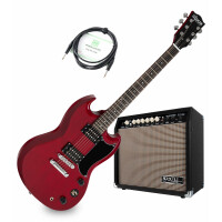 Shaman Element Series DCX-100R Rojo Set de Guitarra Eléctrica con amplificador 30W