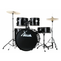 XDrum Rookie 22" Fusion Schlagzeug Komplettset Black inkl. Schule