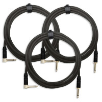 3x SET Pronomic Trendline INST-3S câble à instrument 3m noir