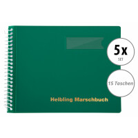 Helbling BMG15 Marschbuch grün 15 Taschen 5x Set