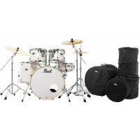 Pearl Export EXX725BR/C777 Drumkit Slipstream White Set mit Taschen