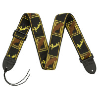 Fender Strap 2" Monogramm Black/Yellow/Brown