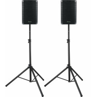 Pronomic C-210 MA 10" altavoces activos de 400 vatios set con soportes