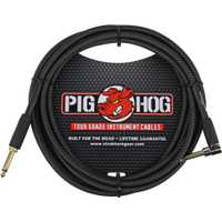 Pig Hog "Black Woven" Câble Pour Instrument 3m Coudé