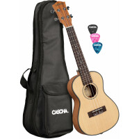 Cascha Konzert Ukulele Fichte Solid Top LH