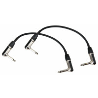 Pronomic Stage INST-A-030 Patch cable (cablede conexion) con enchufe de angulo 0,3 m, Set de 2