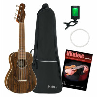 Fender Zuma Exotic Konzert Ukulele Natural Bocote Set