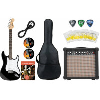 Shaman Element Series STX-100B E-Gitarre Schwarz Starter Set