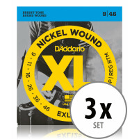 D'Addario EXL125 Super Light Top/Regular Bottom 3x Set