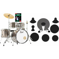 Pearl RS505C/C707 Roadshow Drumset Bronze Metallic Beginner Set