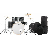 Pearl Export EXX725BR/C778 Drumkit Graphite Silver Twist Set mit Taschen