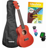 Cascha Linde Sopran Ukulele Set Rot