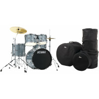 Tama ST50H5-SEM Stagestar Drumkit Sea Blue Mist Taschen Set