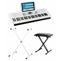 FunKey 61 "Edición" blanco set incl. soporte teclado y banqueta