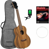 Cascha Tenor Ukulele Zebra Wood Set