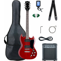 McGrey Rockit E-Gitarre Double Cut-Komplettset Cherry Red - Retoure (Zustand: sehr gut)