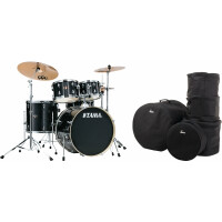 Tama IP52H6W-HBK Imperialstar Drumkit Hairline Black Set inkl. Gigbags