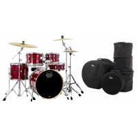 Mapex Venus Fusion Drumkit Crimson Red Sparkle Taschen Set