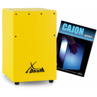 XDrum KC-37G Cajon per bambini, giallo e guida (in tedesco)