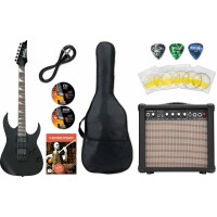 Ibanez GRG121DX-BKF E-Gitarre Black Flat Starter Set