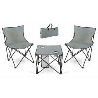 Stagecaptain CS-4547 GY Table de camping pliante avec chaise