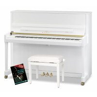 Kawai K-300 WH/P Klavier Weiß Hochglanz Set