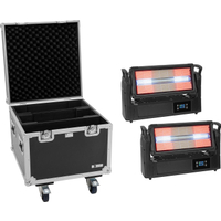 Eurolite Set 2x LED IP Mega PIX Strobe 714 Swing + Flightcase
