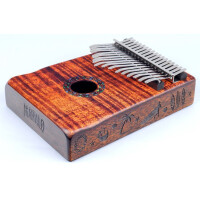 Mahalo Kalimba Photo Flame Koa