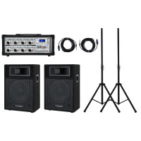 Pronomic StagePower PM83-110 PA Altavoz Set con Mezclador de potencia