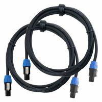 Cable del altavoz Pronomic pro-line BOXSP4-2.5 compatible con Speakon, 2,5 m, juego de 2