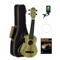 Ortega RFU10ZE Ukulele Sopran Natur Zebraholz Set