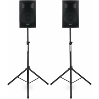 Pronomic E-212 MA 12" altavoz activo de 500 vatios set con soportes