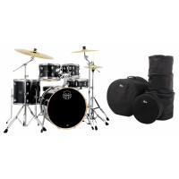 Mapex Venus Stage Drumkit Black Galaxy Sparkle Taschen Set