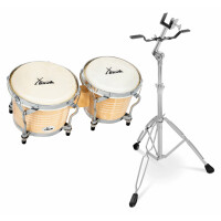 XDrum Bongo Pro natural set incl. soporte