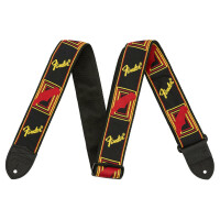 Fender Strap 2" Monogramm Black/Yellow/Red