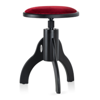 Classic Cantabile Pianohocker Velours Schwarz matt/Rot