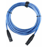 Pronomic Stage câble pour microphone XLR (5 m) - bleu métallique