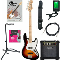 Squier Affinity Jazz Bass MN 3-Color Sunburst Starter Set