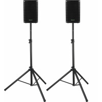 Pronomic C-208 MA 8" altavoz activo de 400 vatios set con soportes