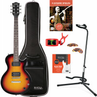 Rocktile Guitarra eléctrica L-100 SB (con funda, afinador, soporte, juego cuerdas y púas)