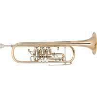 Miraphone Modell 9R Bb-Konzerttrompete mit 2 Wasserklappen, Goldmessing