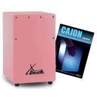 XDrum KC-37PK Cajon per bambini, rosa e guida (in tedesco)