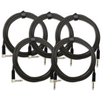 5x SET Pronomic Trendline INST-3S câble à instrument 3m noir