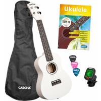 Cascha Linde Sopran Ukulele Set Weiß