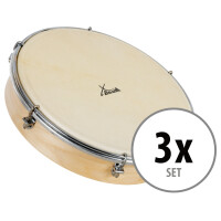 XDrum HTM-10S 10" handdrum met natuurlijke vel Set van 3